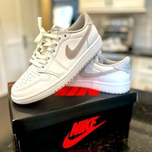 Nike Women’s Jordan 1 Low OG - White - LIKE NEW.  Size 8.5